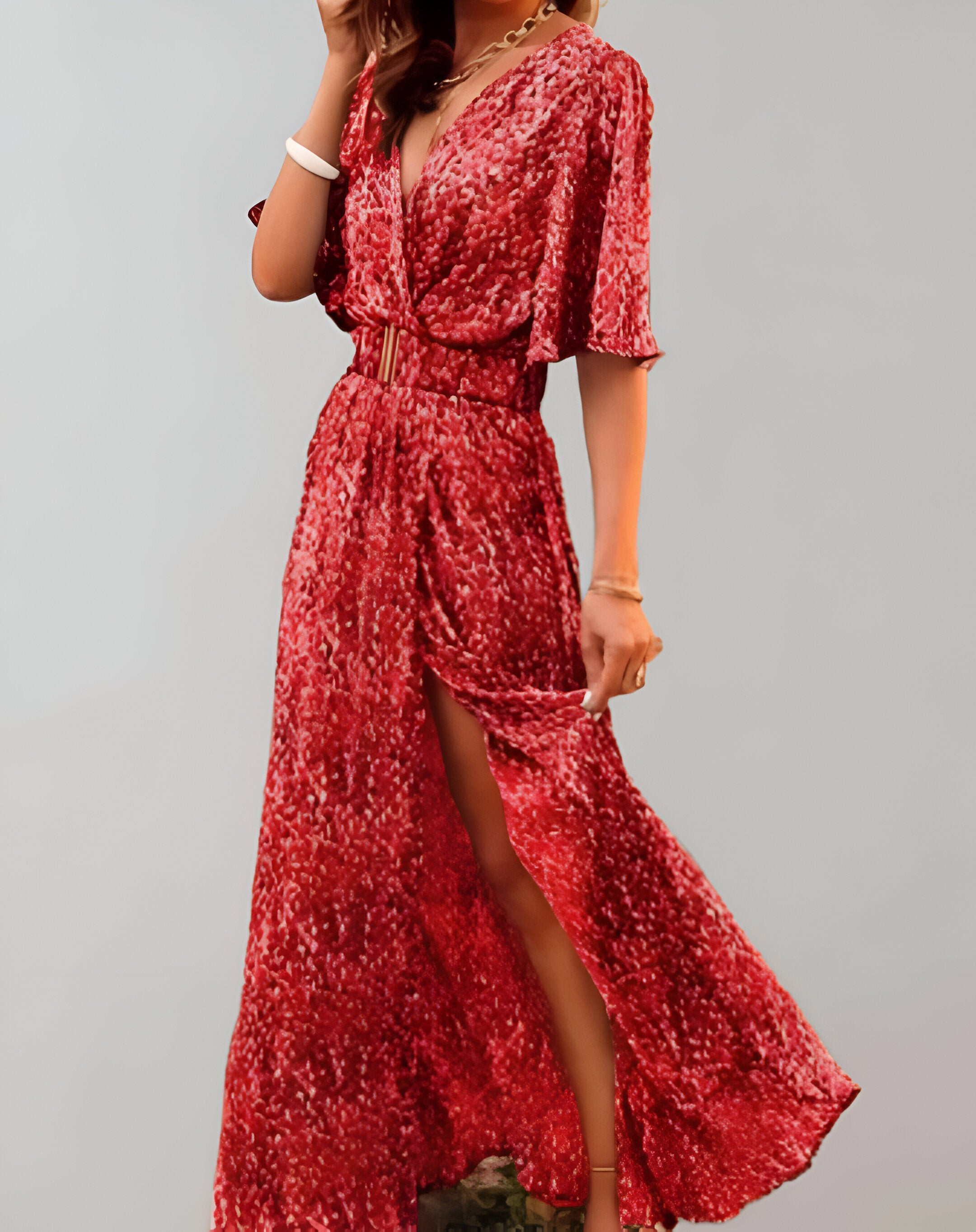 Casual dress red hotsell