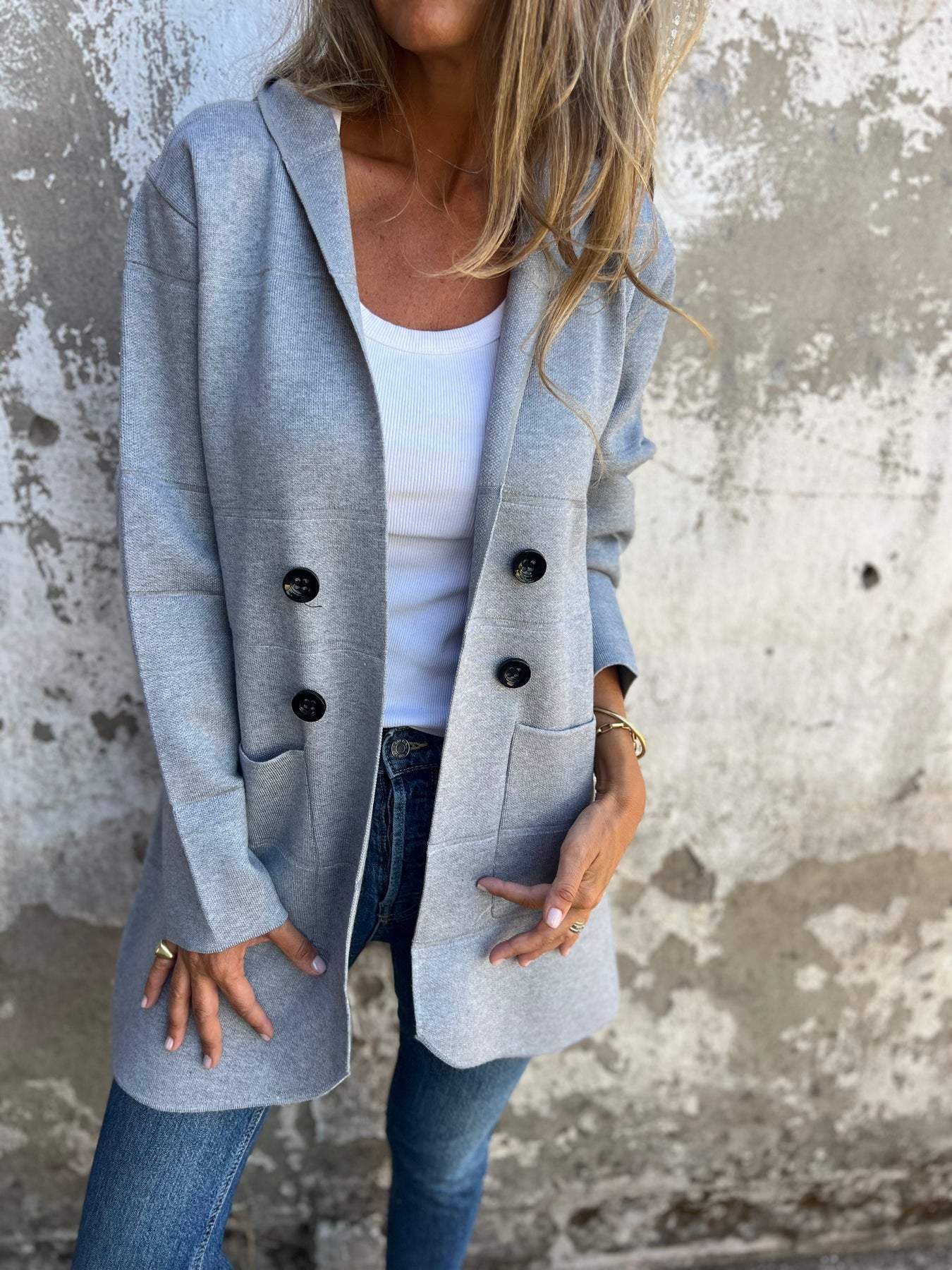 SEREN Hooded Button Up Cardigan Jacket